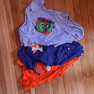 Set of 3 12 month Houston Astros Onesies